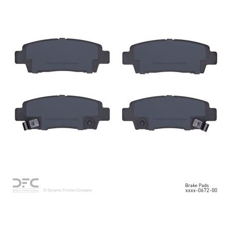 Dynamic Friction Co DFC 3000 Semi-Metallic Brake Pads - Dynamic Friction Company 1311-0672-00 1311-0672-00